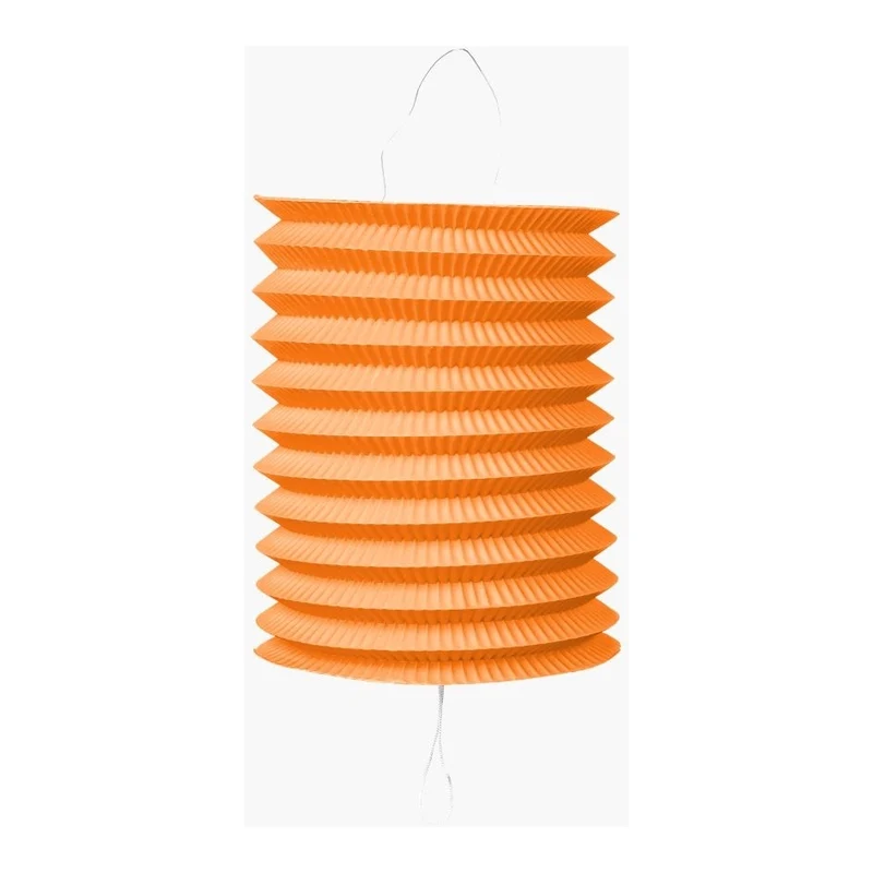 Papieren lampion diameter 16cm oranje