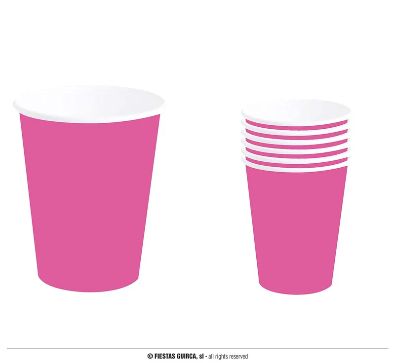 Fuchsia Neon Bekertjes (6st)