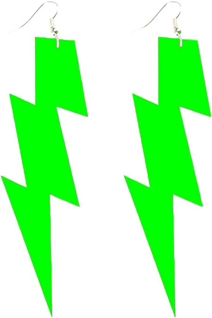 Eightees Oorbellen Flash neon groen