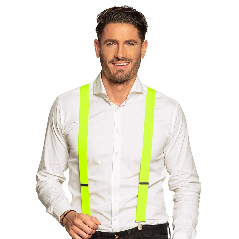 Bretels Basic neon geel