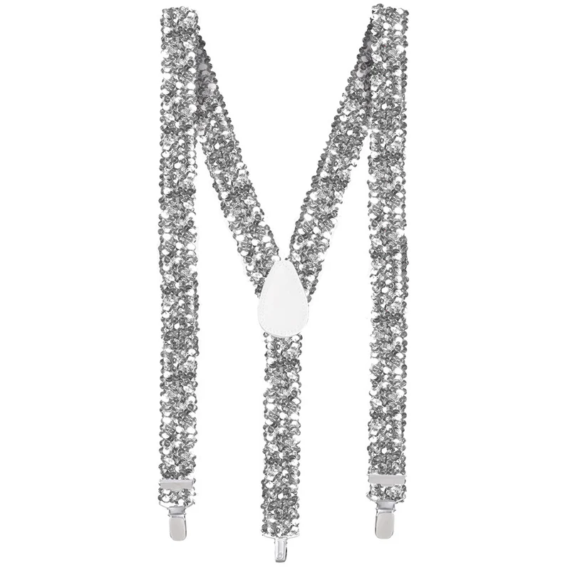 Bretels Pailletten zilver