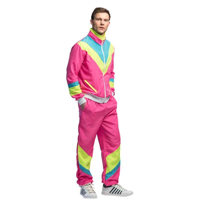 Trainingspak Retro dude neon roze