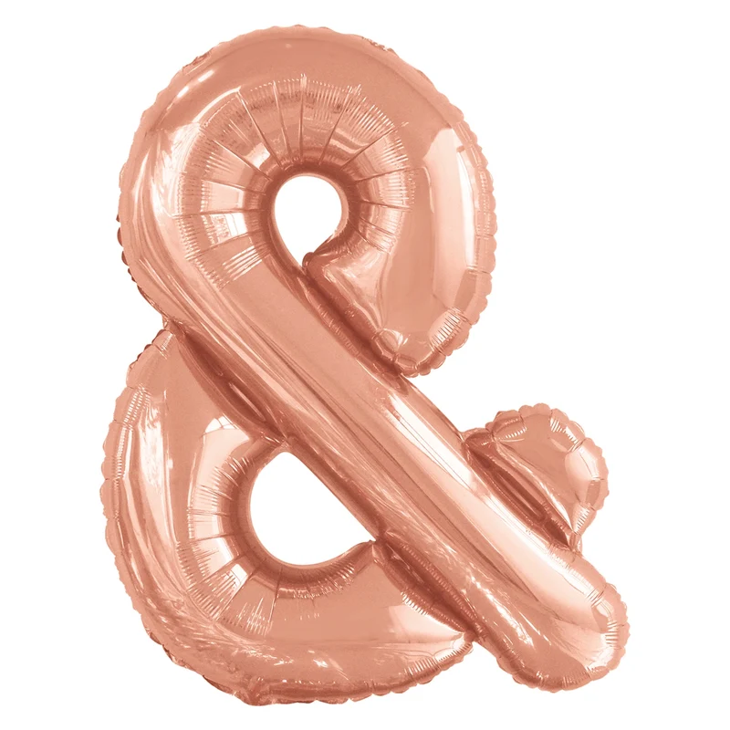 Letterballon &teken Rose Goud XL 86cm