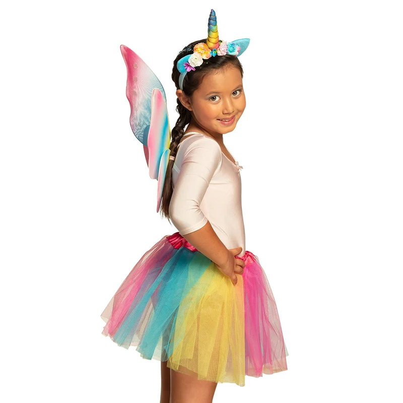 Eenhoorn Verkleedset Rainbow Meisje