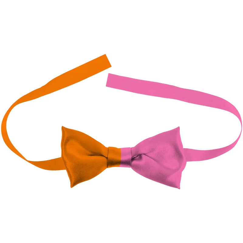 Strikje Colorblock Oranje/Roze