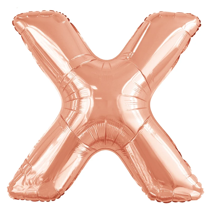 Letterballon X Rose Goud XL 86cm