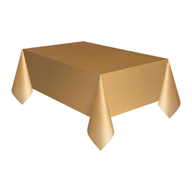 Tafelkleed goud plastic 137 x 274 cm
