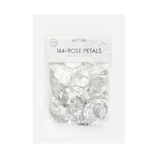 Rozenblaadjes Metallic Zilver - 144 stuks