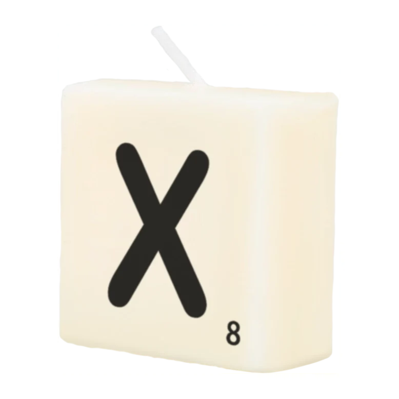 Letter Kaarsje - X