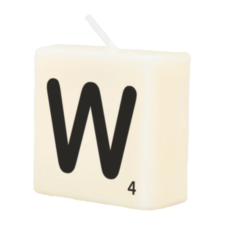 Letter Kaarsje - W