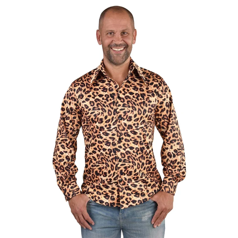 Luipaard overhemd blouse heren
