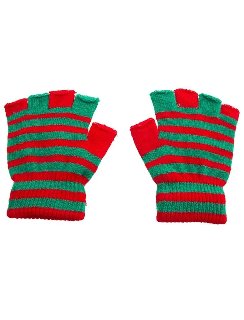 Vingerloze Handschoenen Rood/Groen