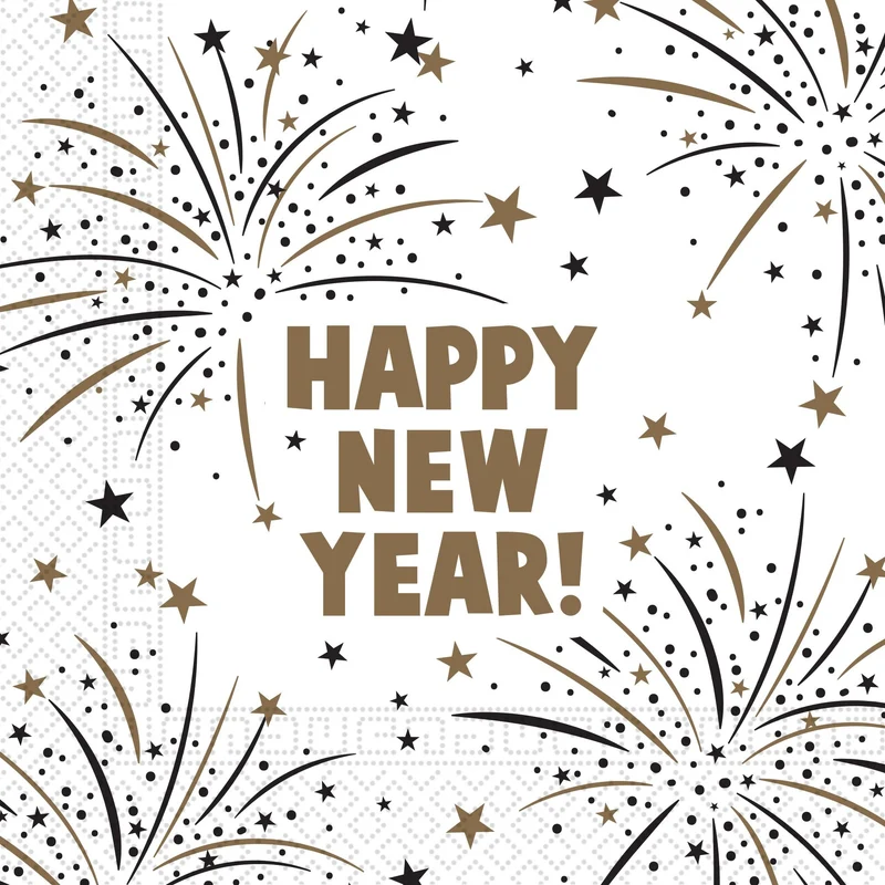 Servetten Happy New Year Flares (20st)
