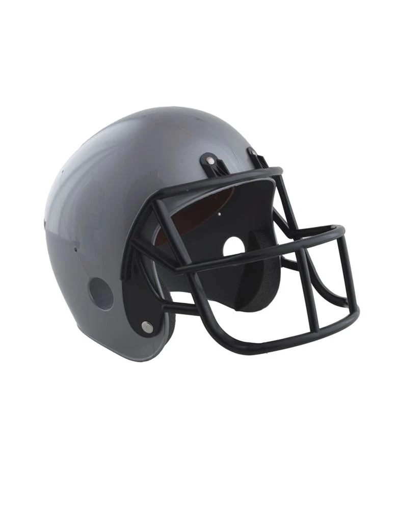 Grijze american football helm kind