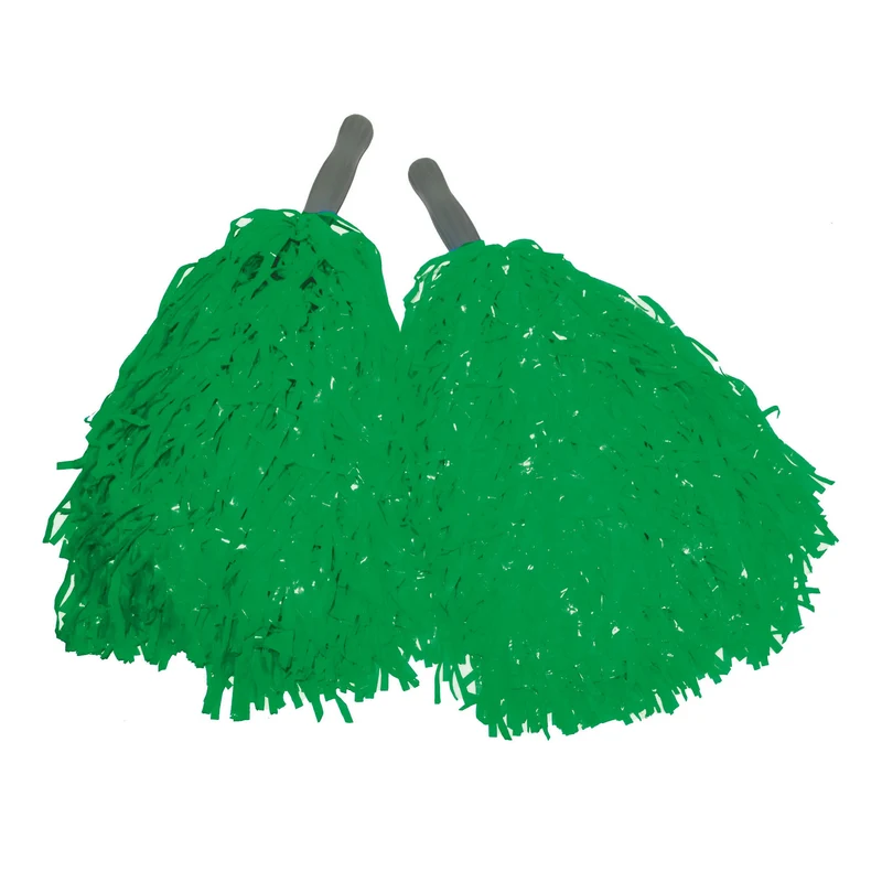 Groene pom poms op stokje