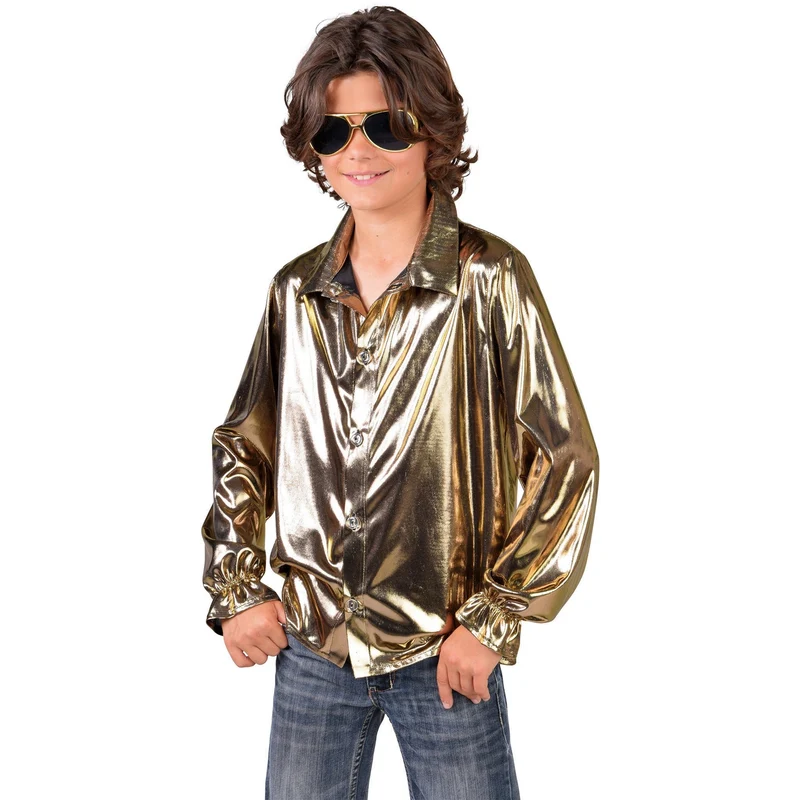 Gouden overhemd blouse kind