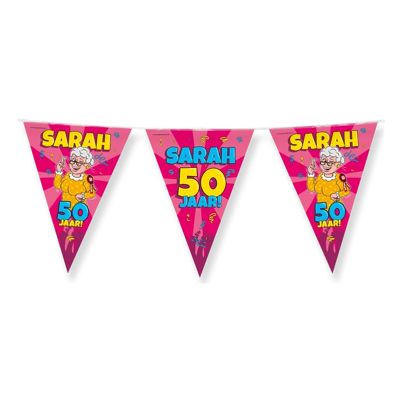 Sarah Cartoon - Vlaggenlijn - 10 meter