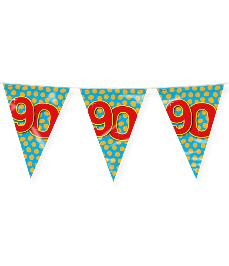 Happy Verjaardag Vlaggenlijn 90 Jaar (10m)