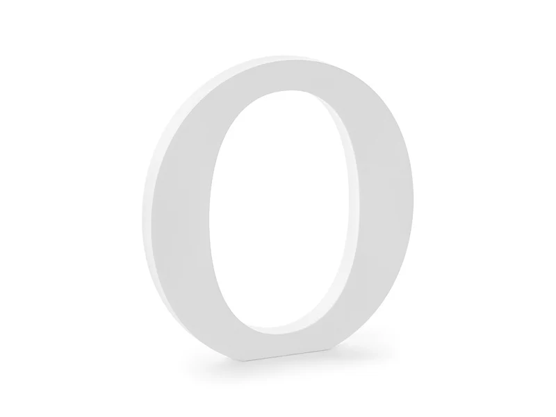 Houten letter O Wit (17x20cm)