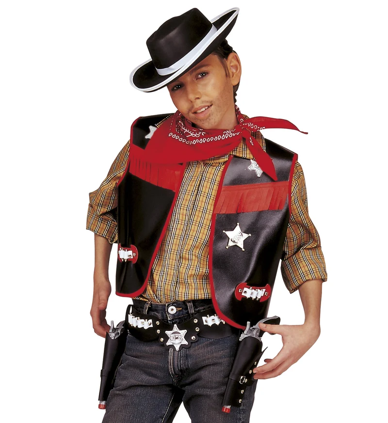 Cowboy verkleedset kind zwart