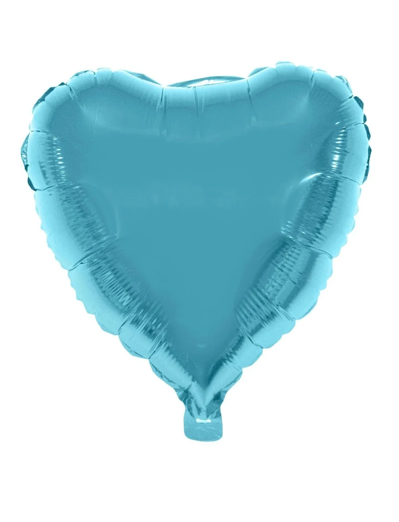 Folieballon Hart Lichtblauw - 46cm