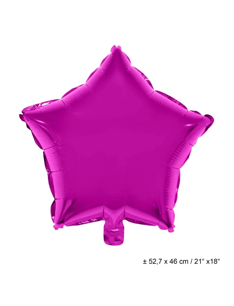 Folieballon Ster Fuchsia - 46cm