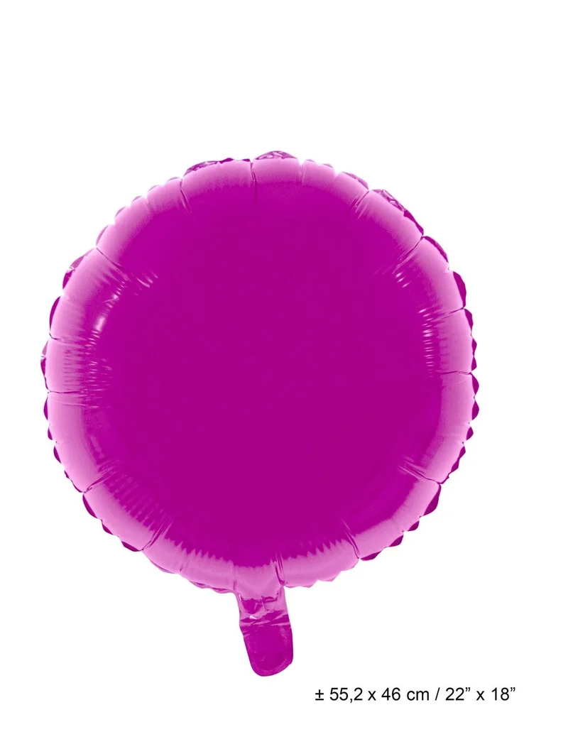 Folieballon Rond Fuchsia - 46cm