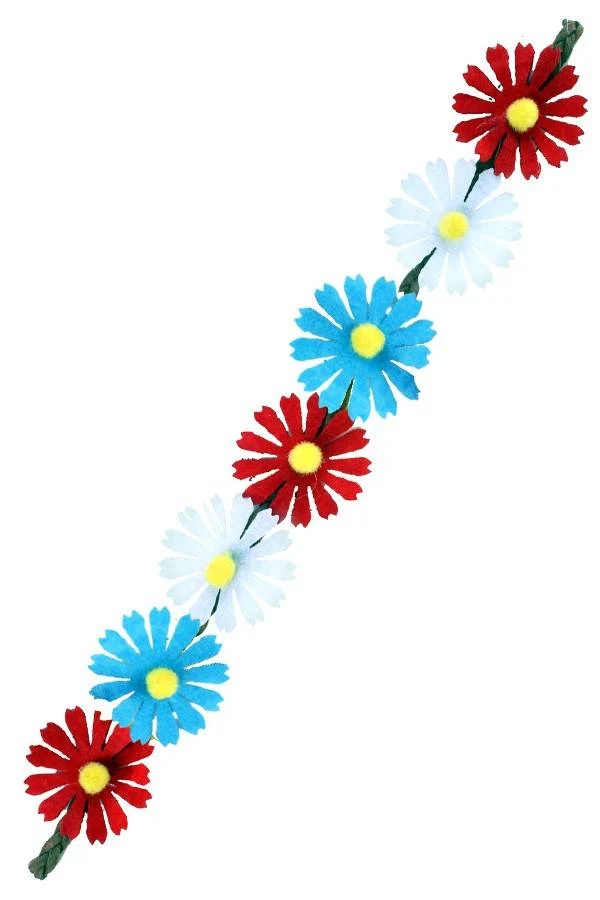Hoofdband Ibiza met bloemen