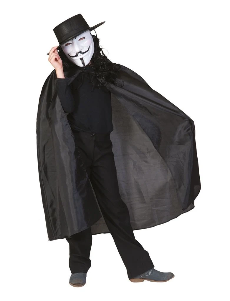 Kindercape zwart Nylon