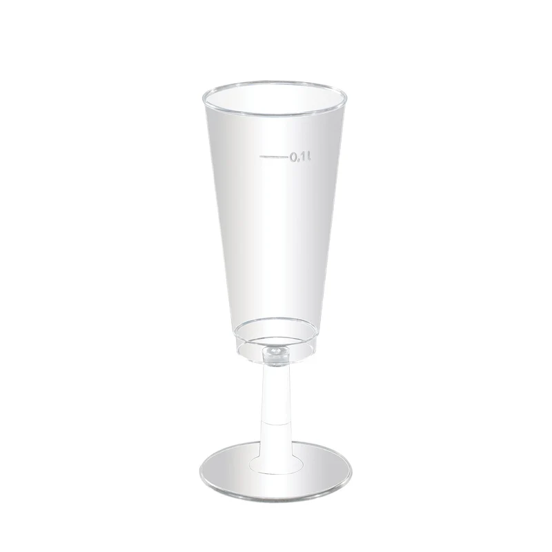 Plastic Wijnglazen 100ml (6st)