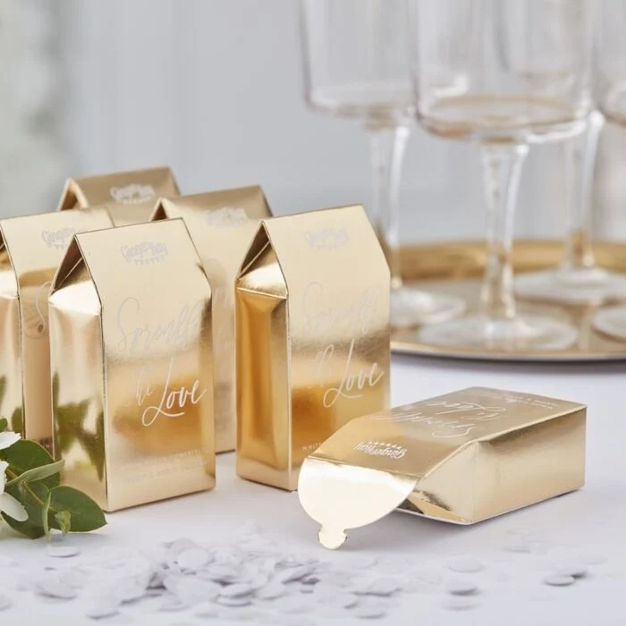 Confetti doosje Gold met confetti