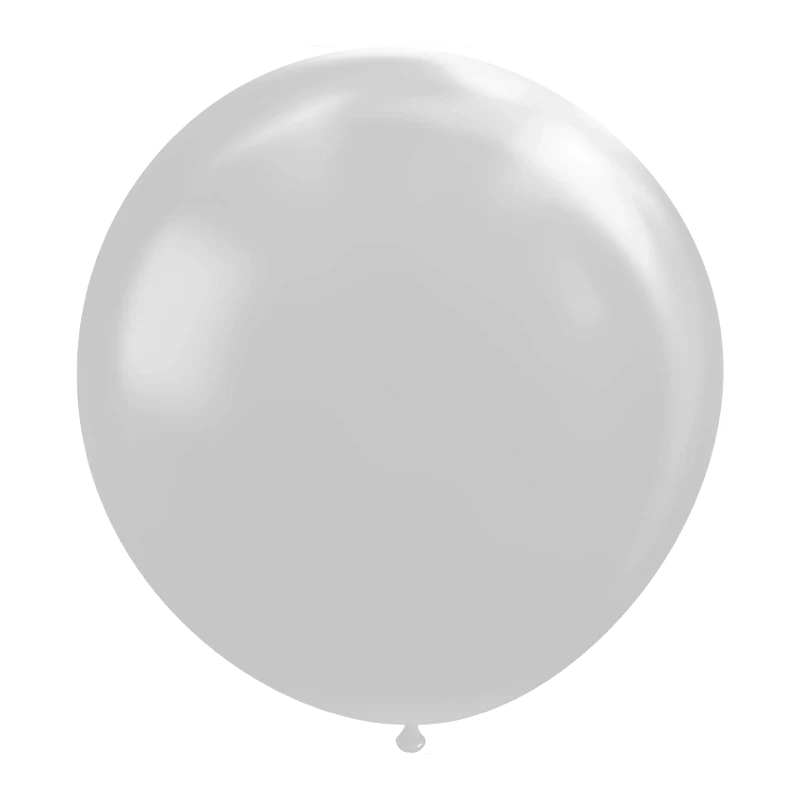 Mega Ballon Metallic zilver 1 meter