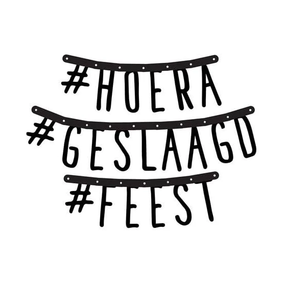 Letterslinger Hoera Geslaagd 150cm