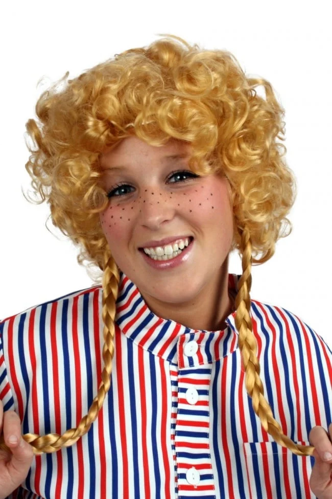 Pruik Brigitte met staartjes