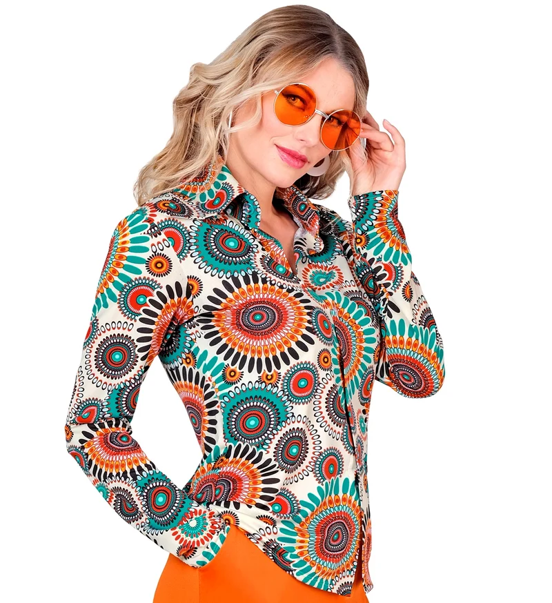 Jaren 70 shirt vintage dames