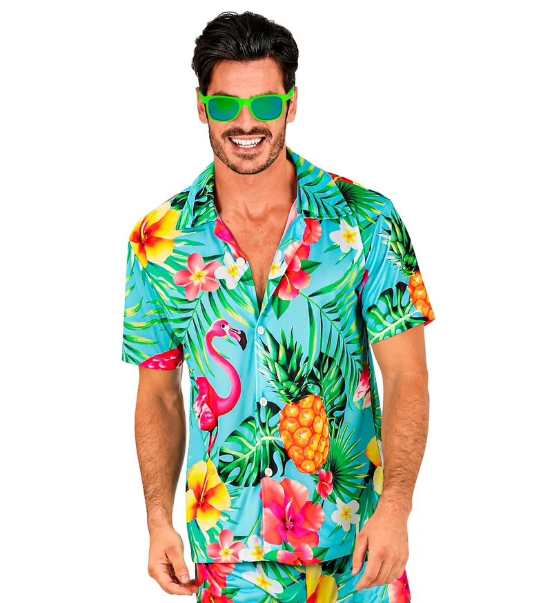 Zomer partyshirt Flamingo