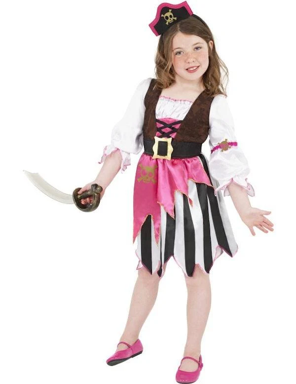 Roze piraten verkleedkleding kind