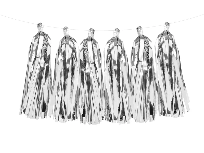 Tassel Slinger Zilver 1,5 meter