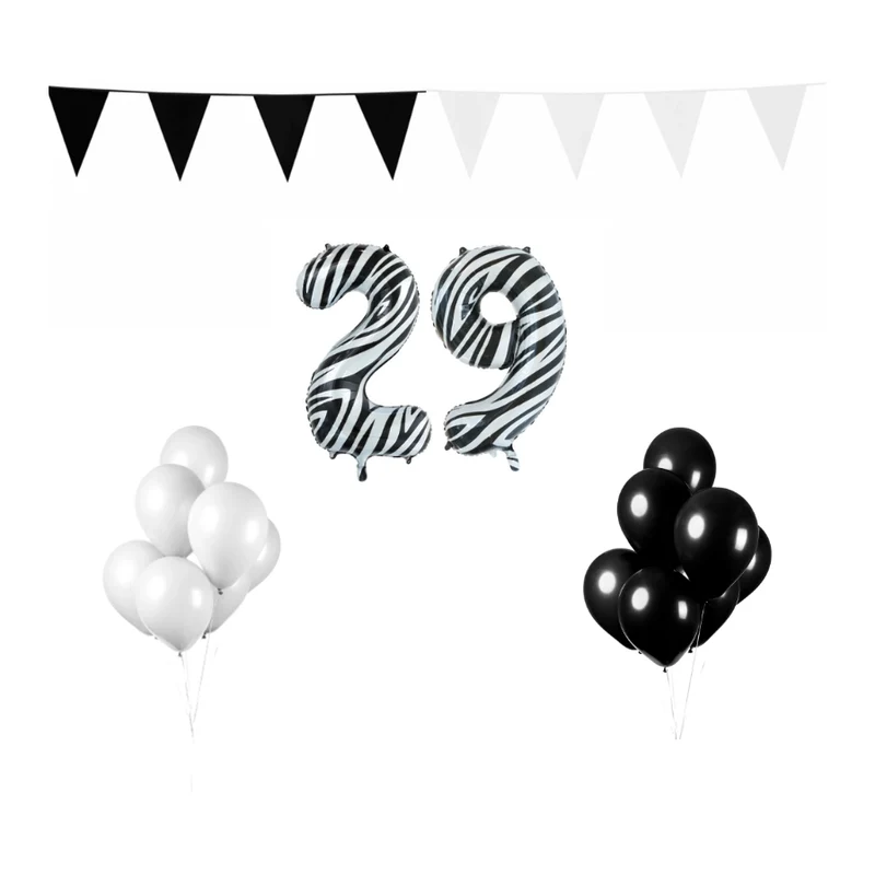 29 jaar Verjaardag Versiering Pakket Zebra
