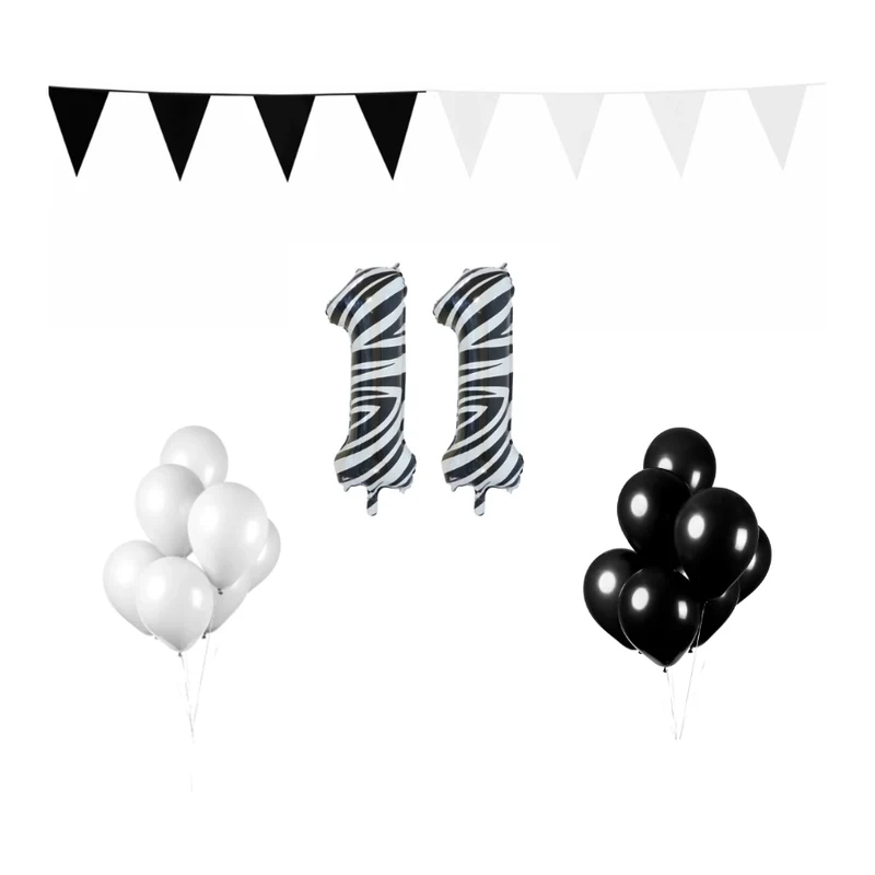 11 jaar Verjaardag Versiering Pakket Zebra