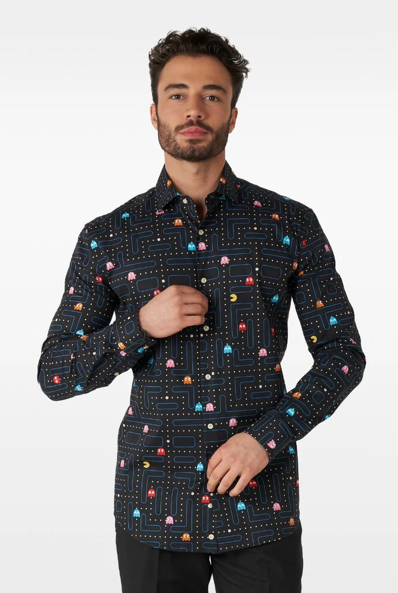 Pac-Man Blouse Zwart Heren Opposuits