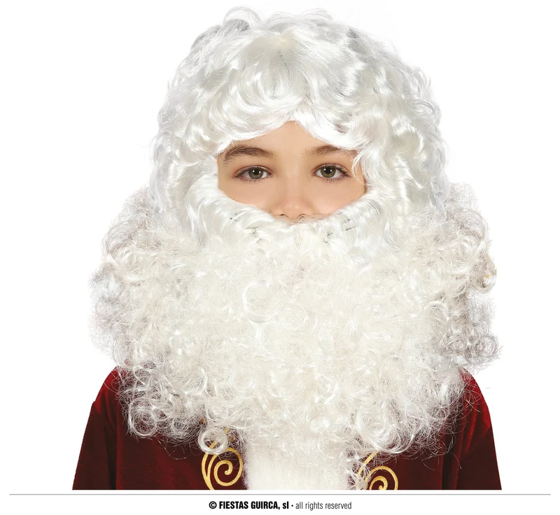 Kerstman Pruik met Baard Kind