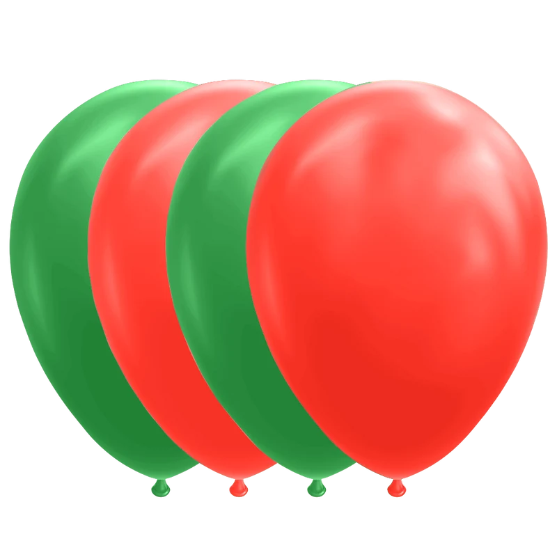 Ballonnen Set Rood/Groen (10st)