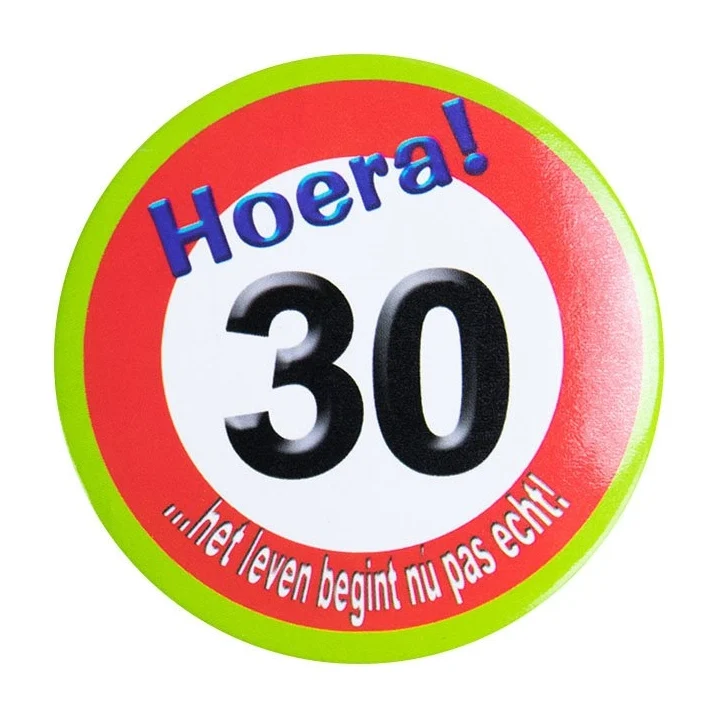 Button klein - 30 jaar verkeersbord