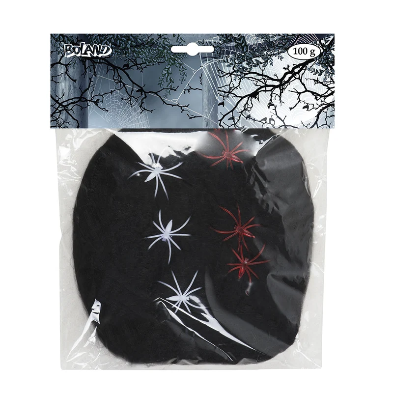 Spinrag 100 gram met 6 spinnen
