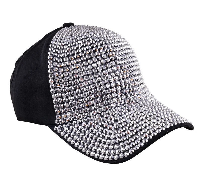 Pet met strass zilver