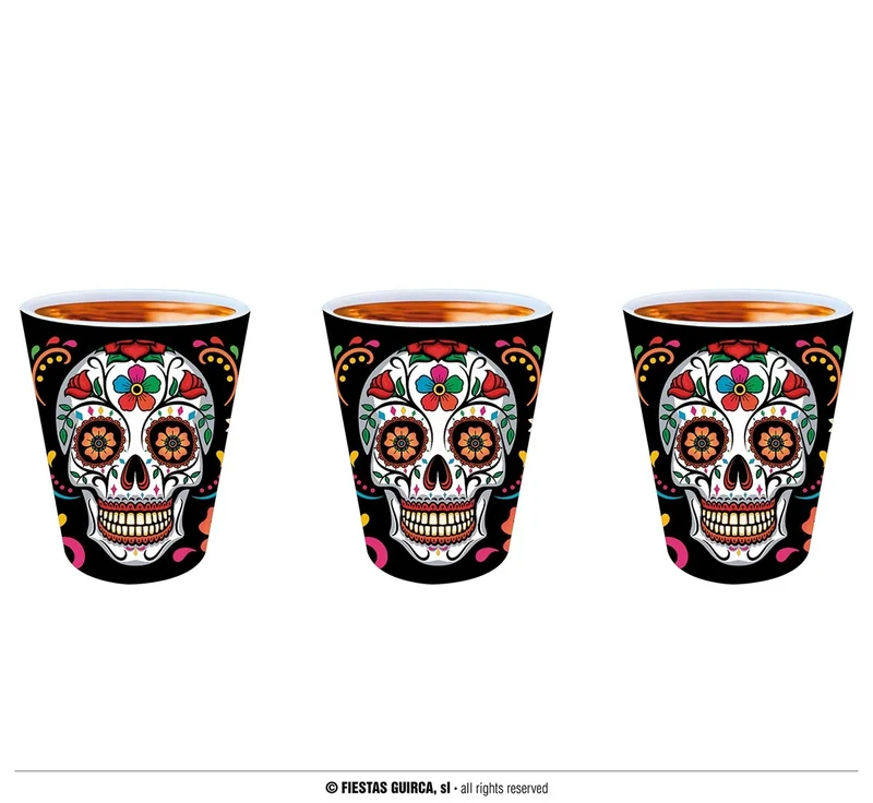 Day of the Dead Schedel shotglazen Set (3st)