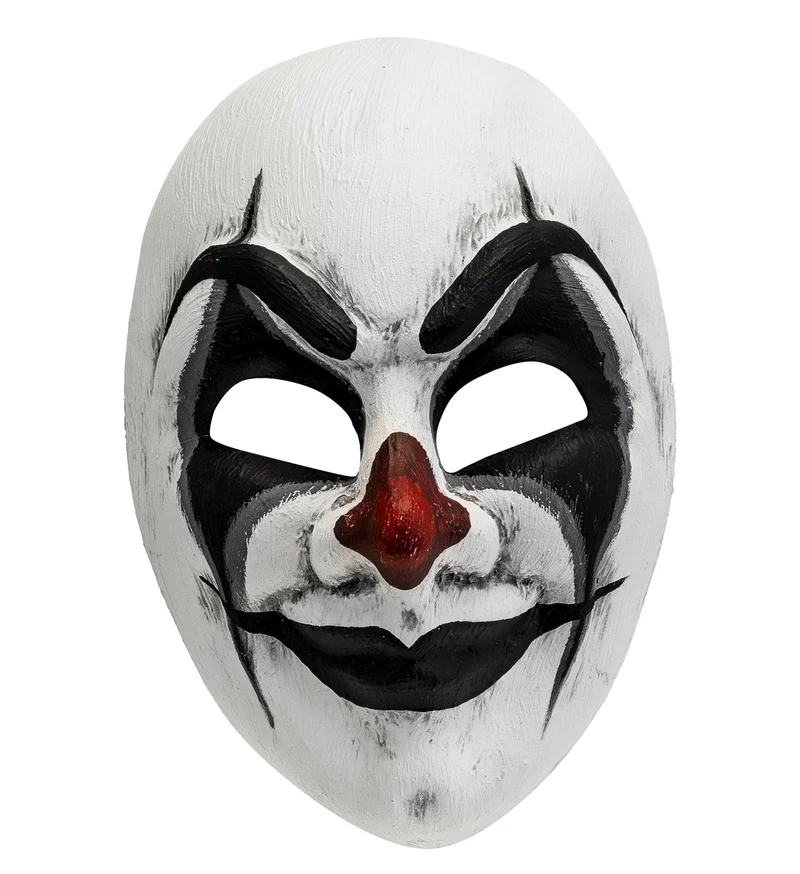 Clownsmasker griezel zwart/wit