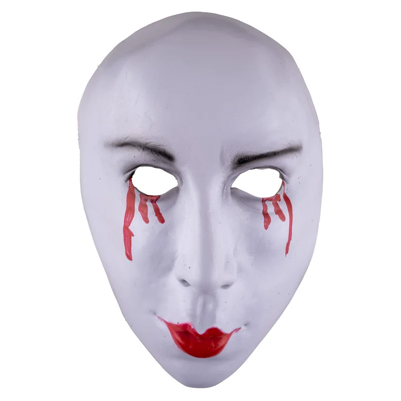 Masker wit met bloedende ogen