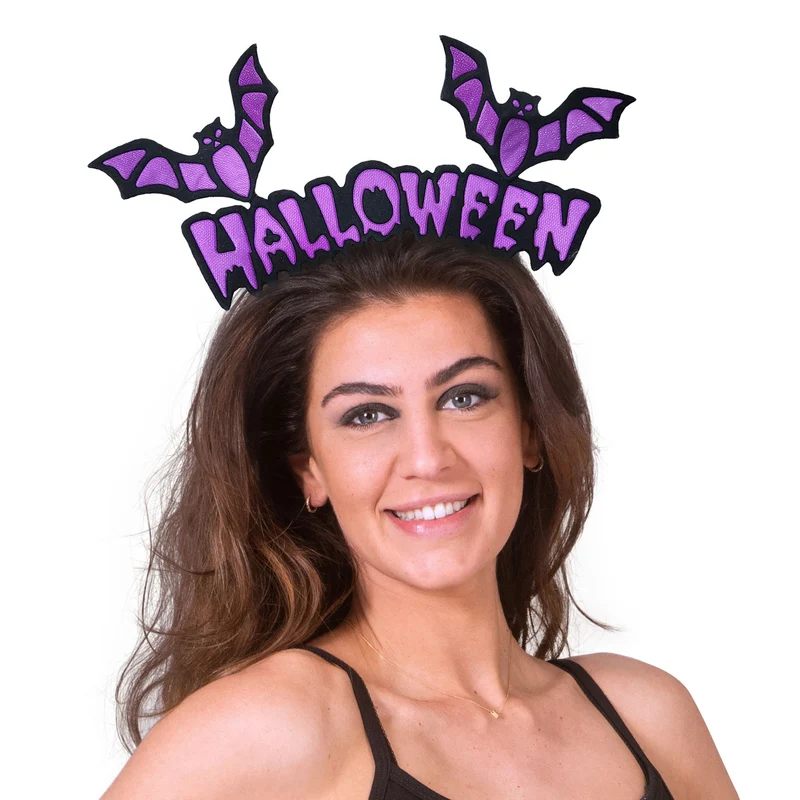 Haarband diadeem Halloween vleermuis